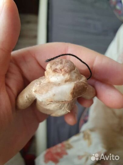 Старинная ватная елочная игрушка девочка