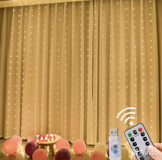 Гирлянда занавес