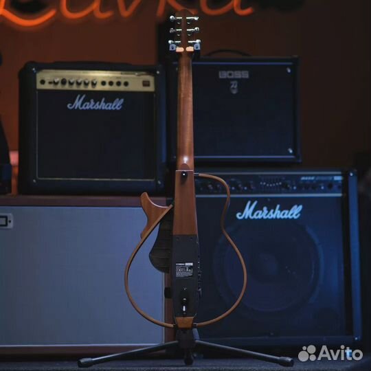 Сайлент гитара yamaha SLG200S, комплект