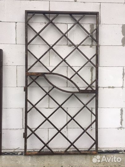 Ворота с калиткой распашные бу