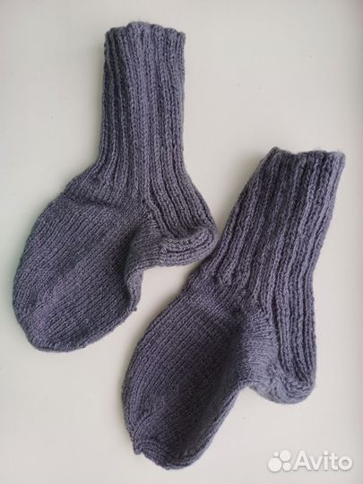 Носки шерстяные вязаные