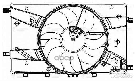 Вентилятор радиатора с кожухом opel astra J 10