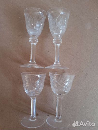 Стекло СССР. Бокалы, рюмки