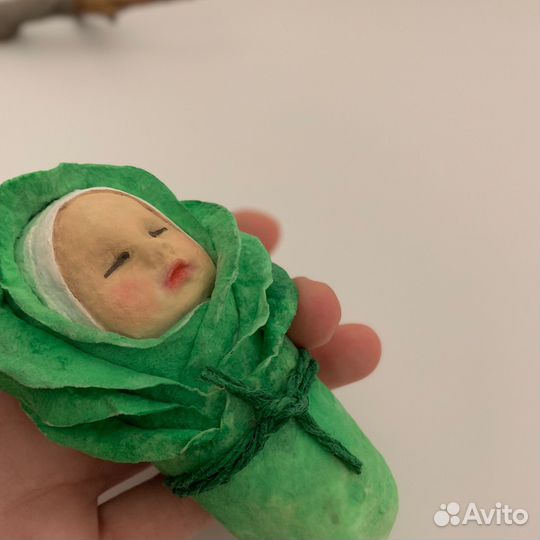 Пеленашка (ватная ёлочная игрушка)