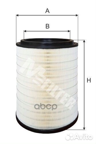A862 фильтр воздушный H390 D247 d160DAF LF45