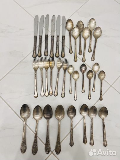 Мельхиоровые столовые приборы СССР