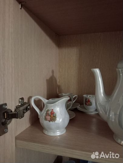 Кофейный сервиз СССР перламутровый пастушка