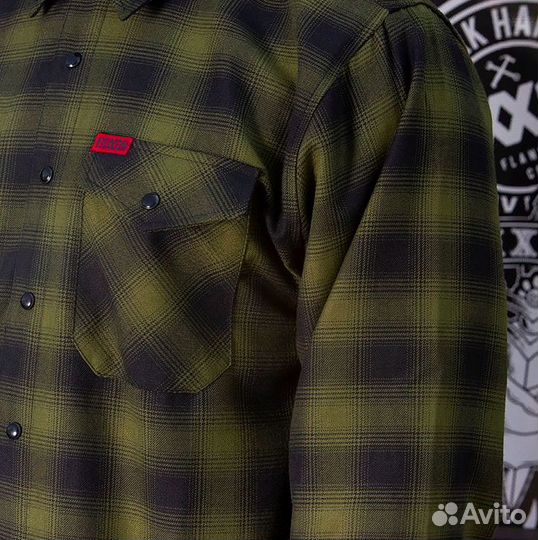 Рубашка Dixxon Lone Wolf Flannel в клетку Chicano