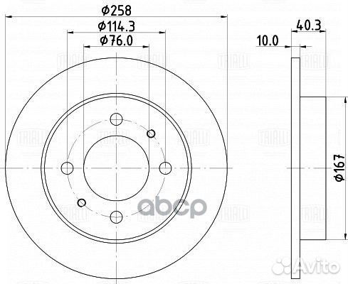 Диск тормозной hyundai elantra (00) /matrix (01