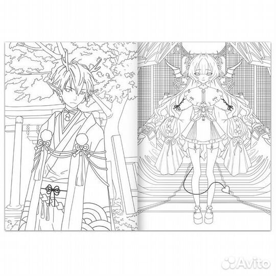 Раскраска аниме «Песнь фантазии», 16 стр