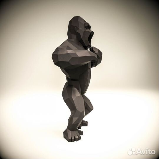 Полигональная фигура Кинг-Конг-развёртка в PDF