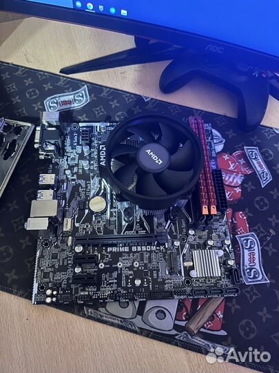 Комплект Ryzen 5 1600+ Мат Плата B350M-К+16gb