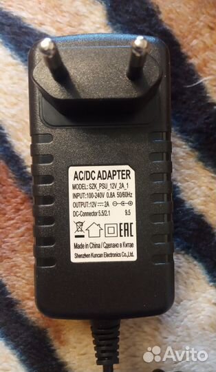 Блоки питания 18В, 12В, 10В, 9В, 7,5В см. описание