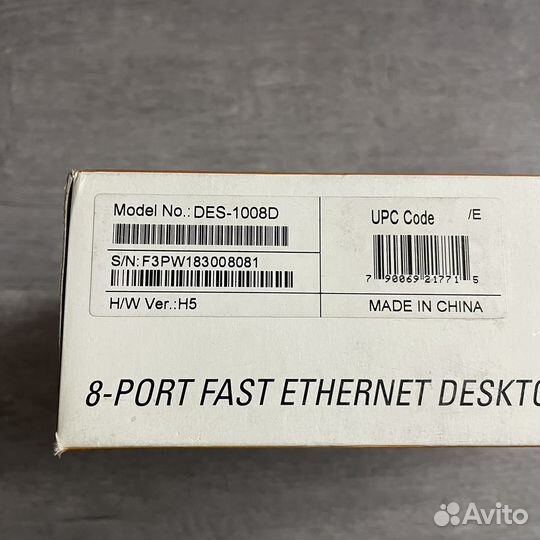 Коммутатор D-Link DES-1008D