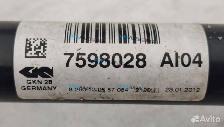 Полуось передняя правая BMW X3 F25 2012 7598028
