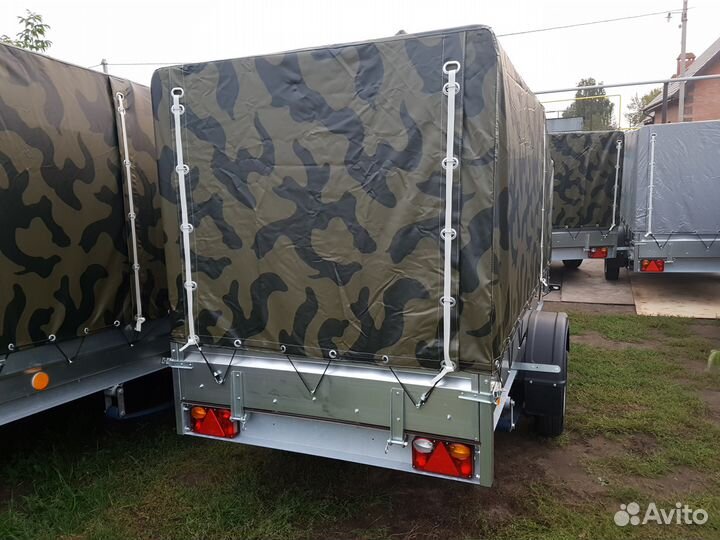 Прицеп 2.95х1.48 оцинк. Трейлер Тент хаки