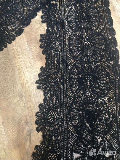 Старинный палантин (шелк, коклюшки)