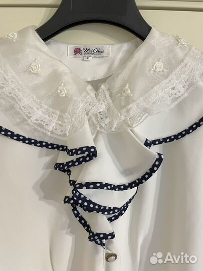 Блузка пьеро с воланами винтаж