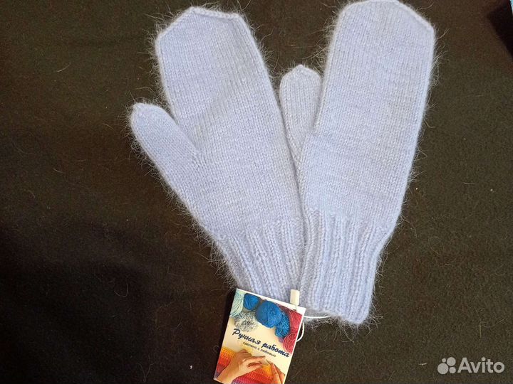 Варежки из пуха норки