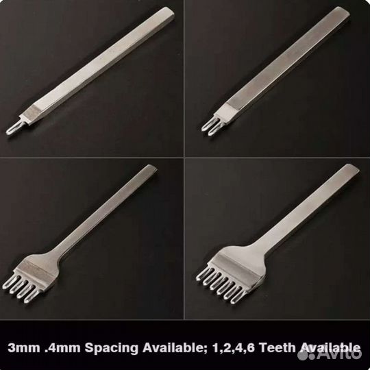 Пробойники алмазной шлифовки по коже Wuta 4мм,2+6