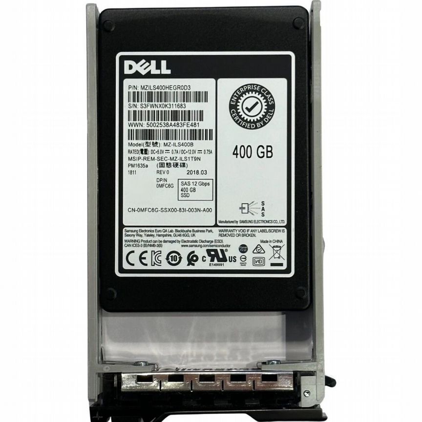 [MFC6G] Жесткий Диск Dell 400gb Sas 2,5" Ssd Mfc6g