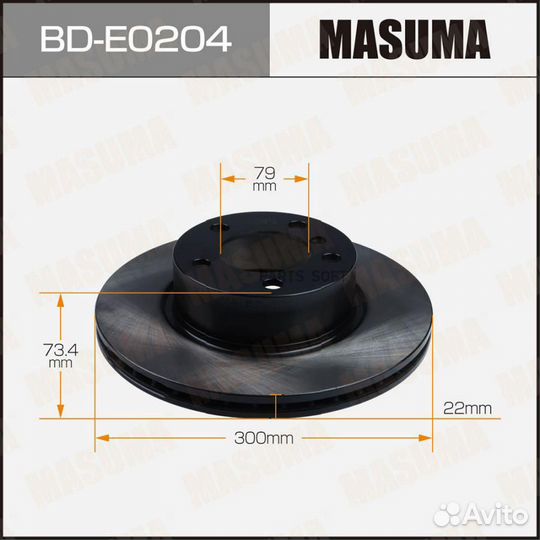 Masuma BD-E0204 Диск тормозной