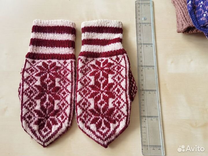 Перчатки разные варежки зимние теплые