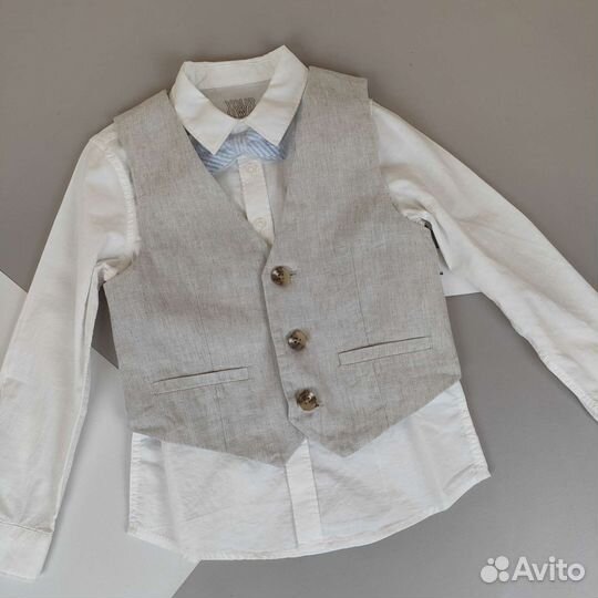 Рубашка жилетка бабочка мальчику 110 C&A Германия