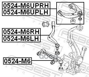 Рычаг mazda 6 02- пер.подв.прав. 0524-M6RH Febest