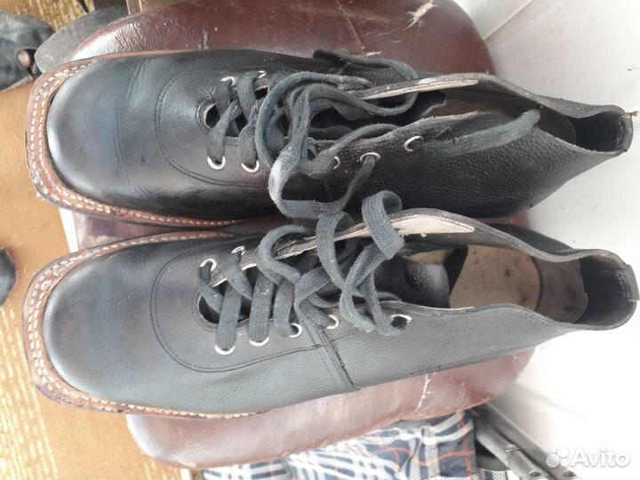 Лыжные ботинки СССР кожаные