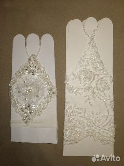 Перчатки свадебные