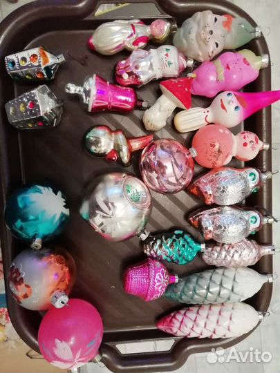 Елочные игрушки СССР на прищепке