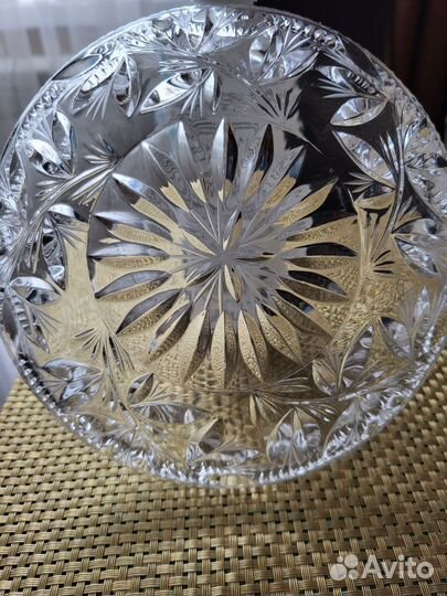 Хрустальная ваза для фруктов СССР