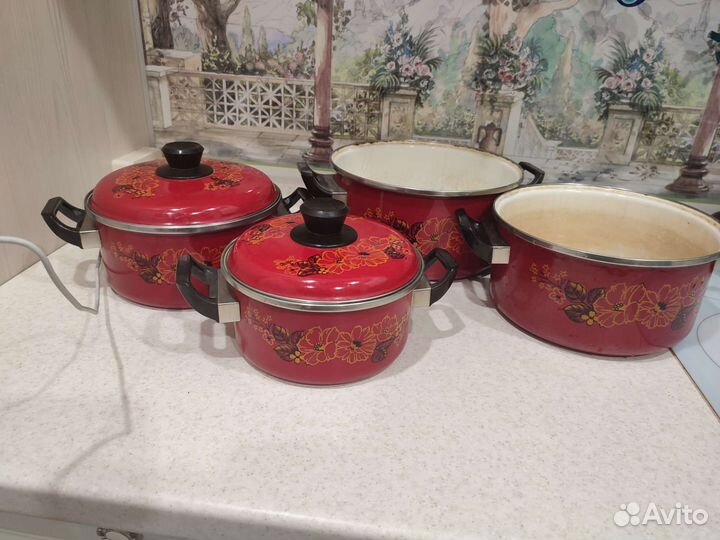 Посуда СССР, стопки, бидон, скороварка, кастрюли