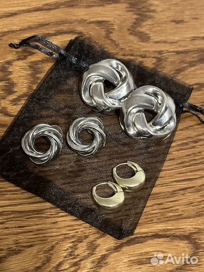 Серьги бижутерия пакетом