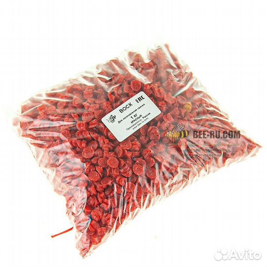 1000 гр. Воск для изготовления свечей красный куск