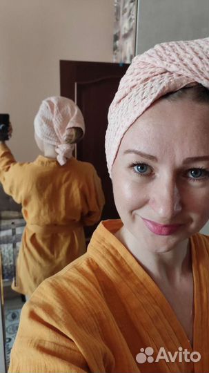 Льняное вафельное полотенце новое