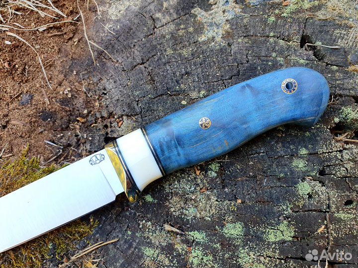 Нож Соболь из порошковой стали S390 вставка