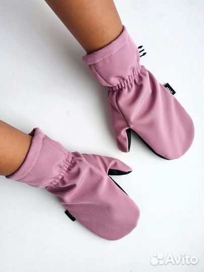 Варежки непромокаемые softshell детские