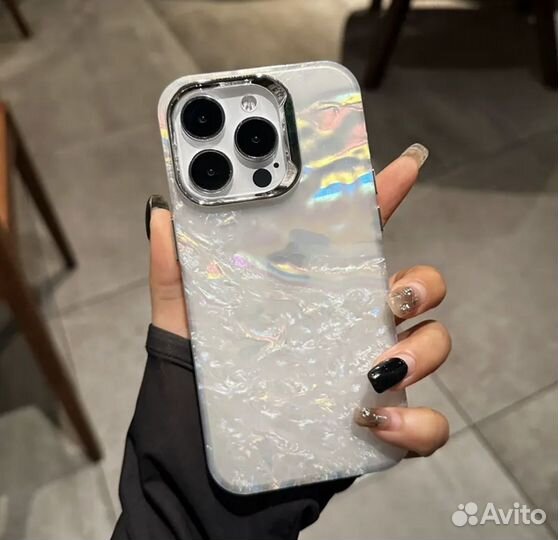 Блестящий перламутровый чехол для iPhone