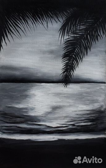Картины пейзаж пляж пальмы океан море