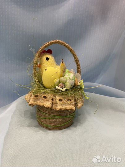 Корзина пасха декор
