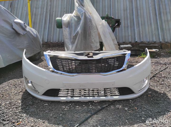 Бампер передний на kia рио3