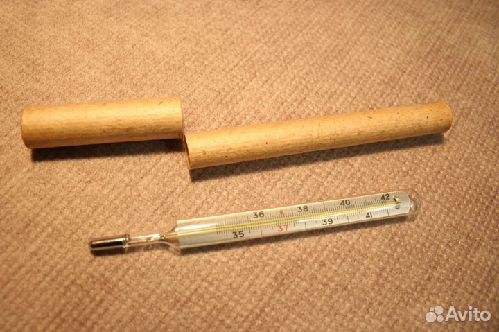 Градусник термометр ртутный под мышку СССР новый