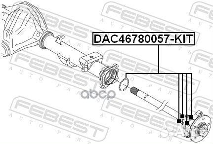 Подшипник ступицы задний VW amarok I/II DAC4678