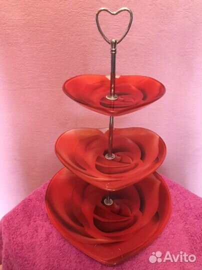 Ваза трехярусная для фруктов и сладостей