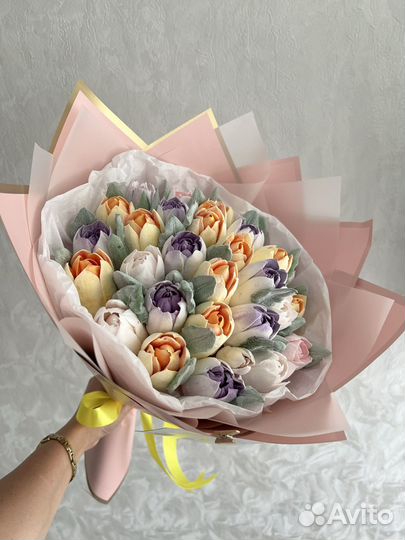 Зефирные букеты,зефирные цветы