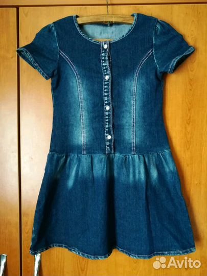 Джинсовое платье для девочки новое
