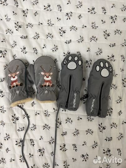 Варежки зимние детские