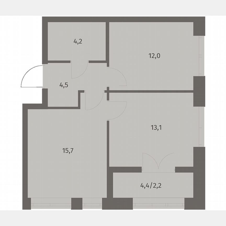 2-к. квартира, 51,8 м², 3/11 эт.